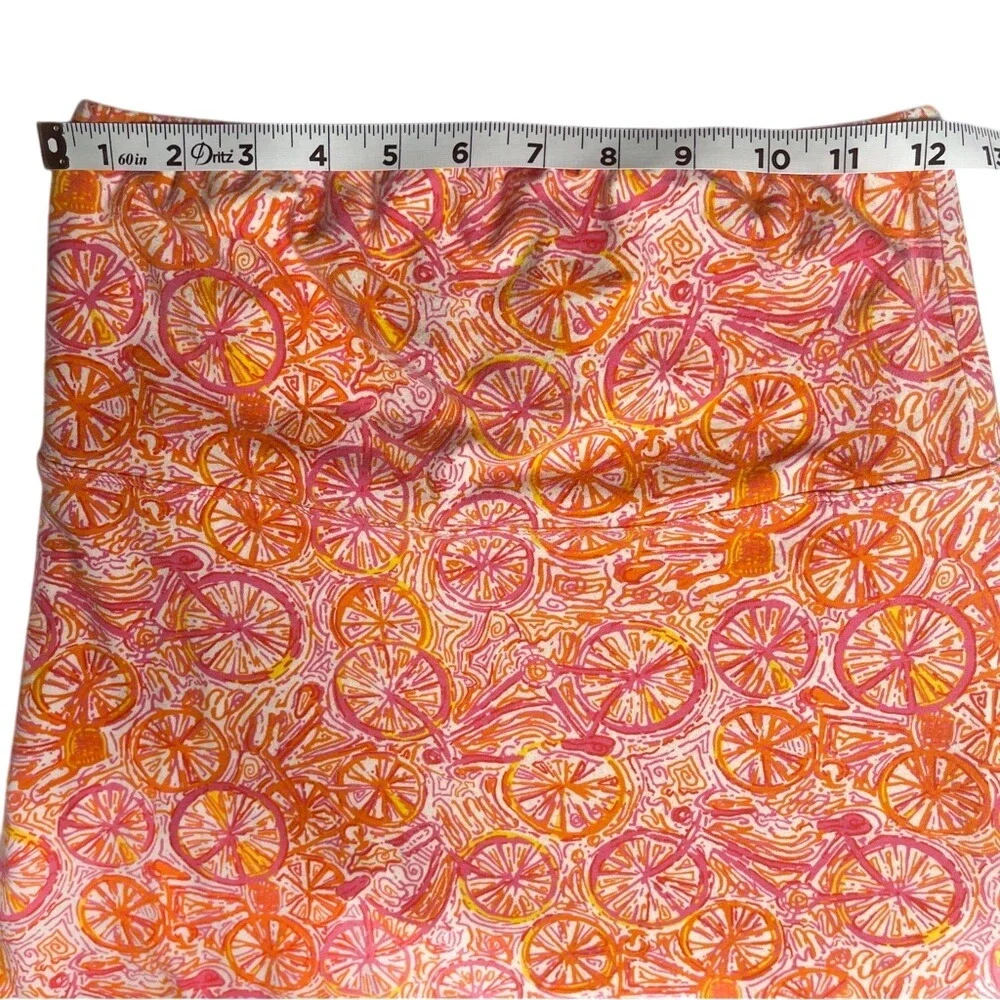 Lilly Pulitzer Petula Strapless Mini Dress or Skirt Ten Speed Bike Print Pink XS - Picture 6 of 9